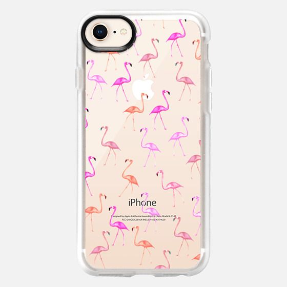 FLAMINGO BINGO Crystal Clear Trasparent Case iPhone 8 Case by Monika ...