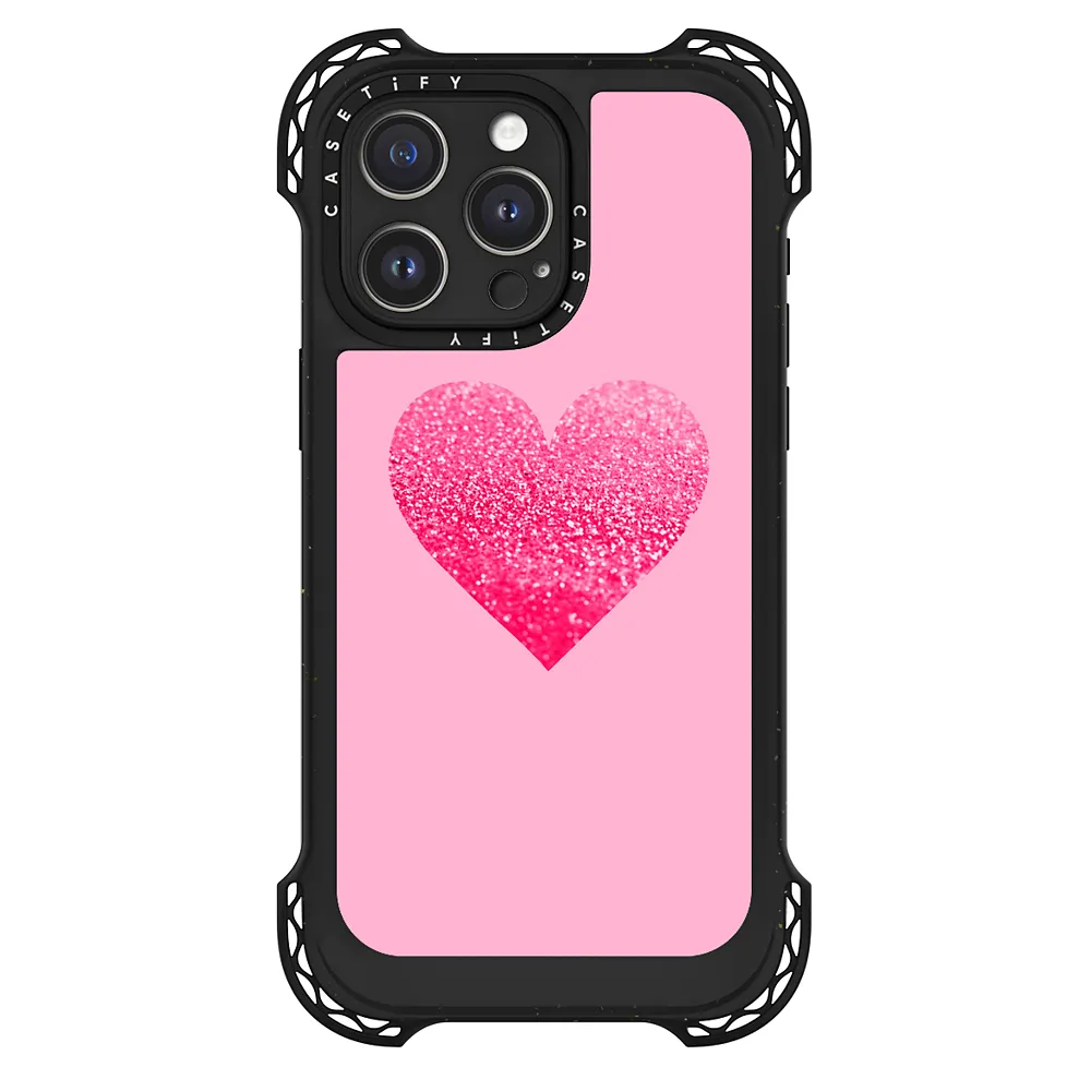 CASETiFY iPhone14proケース ピンク ハート - スマホアクセサリー