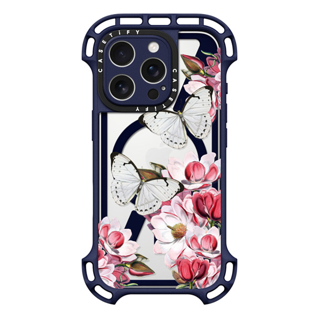 Monika Strigel x CASETiFY iPhone 16 Pro Case インディゴ ウルトラ バウンスケース MagSafe対応 MAGNOLIA & BUTTERFLY Monika Strigel x CASETiFY iPhone 16 Pro Case インディゴ ウルトラ バウンスケース MagSafe対応 MAGNOLIA & BUTTERFLY