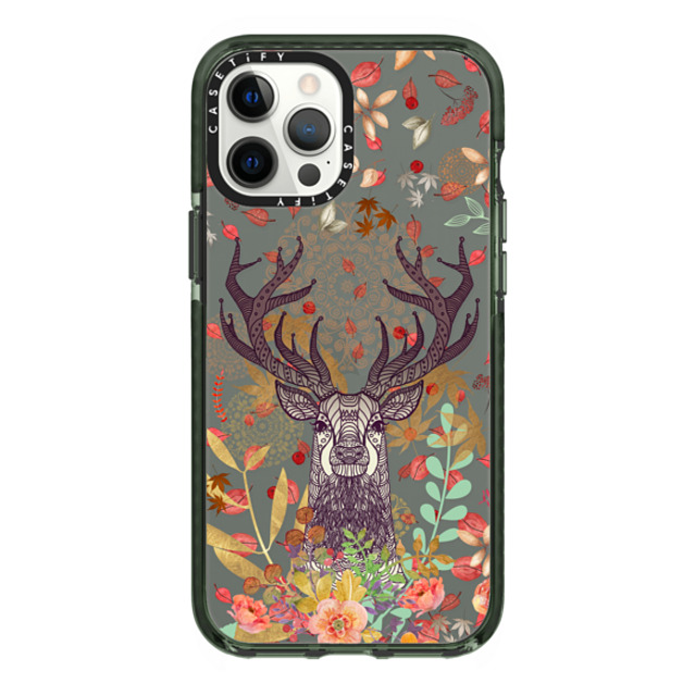 Monika Strigel x CASETiFY iPhone 12 Pro Max Case Floral,Animal Midnight Green インパクトケース FOREST KING Mother's Day Monika Strigel x CASETiFY iPhone 12 Pro Max Case Floral,Animal Midnight Green インパクトケース FOREST KING Mother's Day