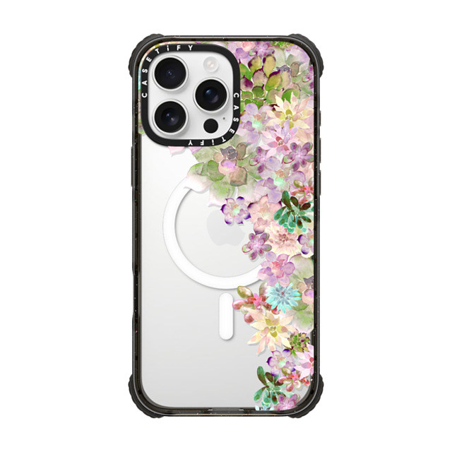 Monika Strigel x CASETiFY iPhone 16 Pro Max Case Black ウルトラ インパクトケース MagSafe 対応 MY SUCCULENT GARDEN PEACH Monika Strigel x CASETiFY iPhone 16 Pro Max Case Black ウルトラ インパクトケース MagSafe 対応 MY SUCCULENT GARDEN PEACH
