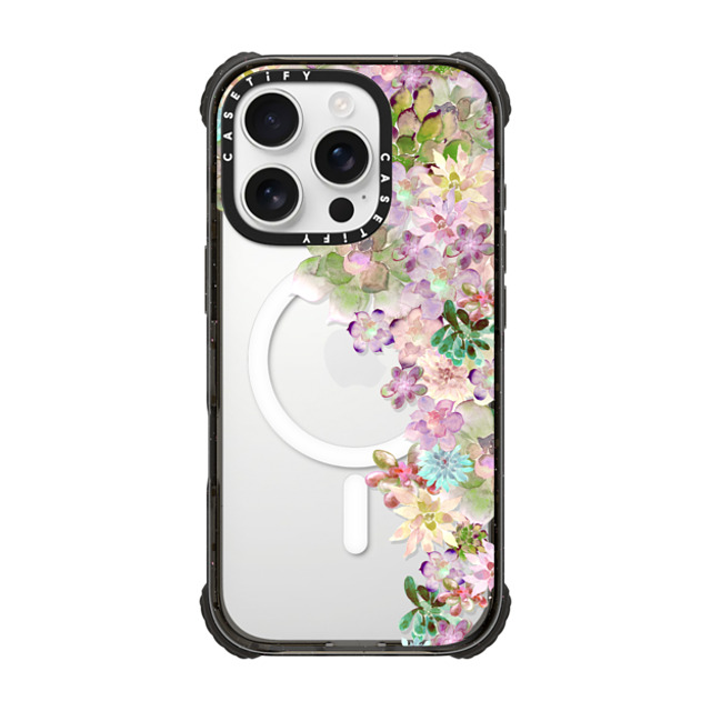 Monika Strigel x CASETiFY iPhone 16 Pro Case Black ウルトラ インパクトケース MagSafe 対応 MY SUCCULENT GARDEN PEACH Monika Strigel x CASETiFY iPhone 16 Pro Case Black ウルトラ インパクトケース MagSafe 対応 MY SUCCULENT GARDEN PEACH