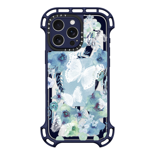 Monika Strigel x CASETiFY iPhone 16 Pro Max Case インディゴ ウルトラ バウンスケース MagSafe対応 MY BLUE BUTTERFLY GARDEN Monika Strigel x CASETiFY iPhone 16 Pro Max Case インディゴ ウルトラ バウンスケース MagSafe対応 MY BLUE BUTTERFLY GARDEN
