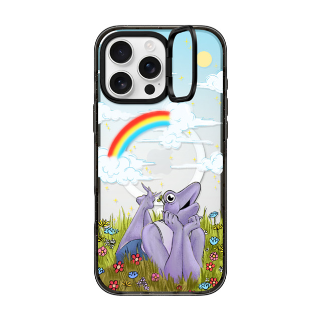 Drawinfrogs x CASETiFY iPhone 16 Pro Max ケース Animal,Cartoon ブラック インパクトリングスタンドケース MagSafe対応 Bean Sprout Vibes Father's Day Drawinfrogs x CASETiFY iPhone 16 Pro Max ケース Animal,Cartoon ブラック インパクトリングスタンドケース MagSafe対応 Bean Sprout Vibes Father's Day