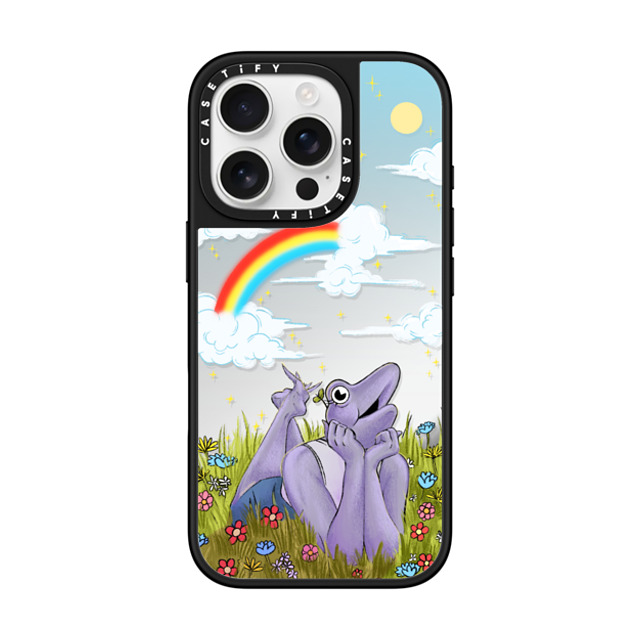 Drawinfrogs x CASETiFY iPhone 16 Pro Case Animal,Cartoon Silver on Black ミラーケース MagSafe対応 Bean Sprout Vibes Father's Day Drawinfrogs x CASETiFY iPhone 16 Pro Case Animal,Cartoon Silver on Black ミラーケース MagSafe対応 Bean Sprout Vibes Father's Day
