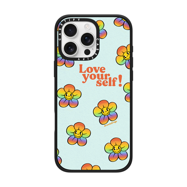 Drawinfrogs x CASETiFY iPhone 16 Pro Max Case Floral マットブラック Impact Case MagSafe Compatible Love Yourself! Mother's Day Drawinfrogs x CASETiFY iPhone 16 Pro Max Case Floral マットブラック Impact Case MagSafe Compatible Love Yourself! Mother's Day
