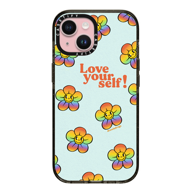 Drawinfrogs x CASETiFY iPhone 15 Case Floral Black Impact Case MagSafe Compatible Love Yourself! Mother's Day Drawinfrogs x CASETiFY iPhone 15 Case Floral Black Impact Case MagSafe Compatible Love Yourself! Mother's Day