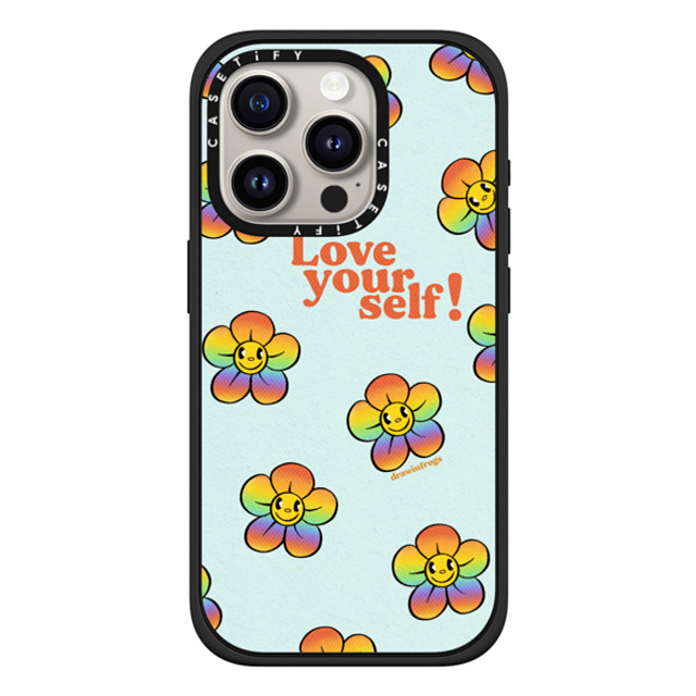 Drawinfrogs x CASETiFY iPhone 15 Pro Case Floral マットブラック Impact Case MagSafe Compatible Love Yourself! Mother's Day Drawinfrogs x CASETiFY iPhone 15 Pro Case Floral マットブラック Impact Case MagSafe Compatible Love Yourself! Mother's Day