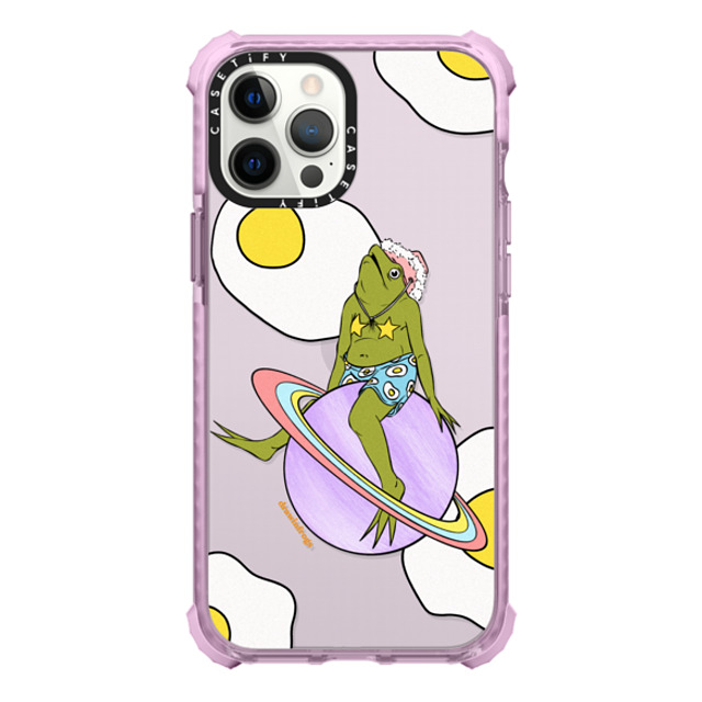 Drawinfrogs x CASETiFY iPhone 12 Pro Max ケース パープル ウルトラインパクトケース Cosmic Scramble