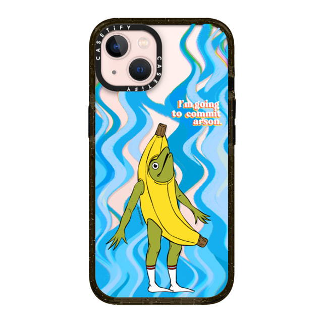 Drawinfrogs x CASETiFY iPhone 13 ケース ブラック インパクトケース Arson Banana