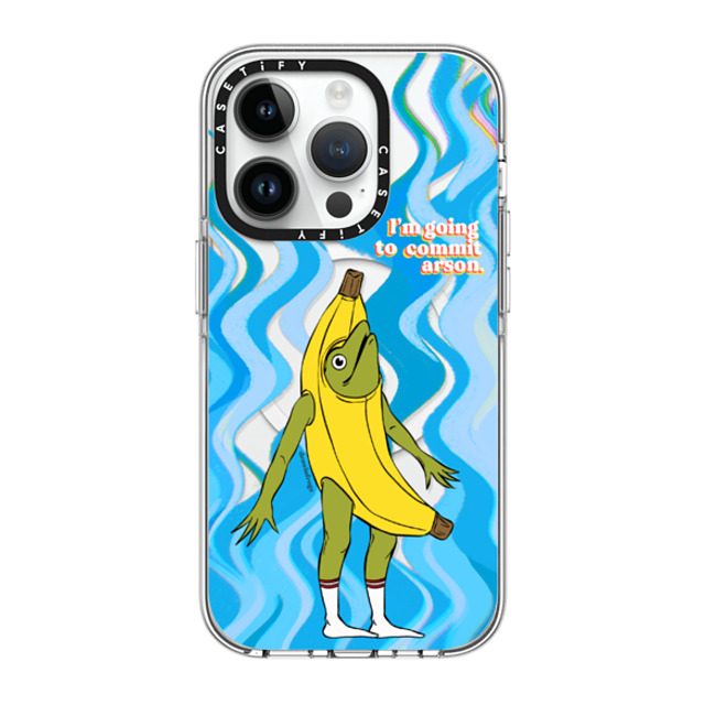 Drawinfrogs x CASETiFY iPhone 14 Pro Case Clear Clear Case MagSafe Compatible Arson Banana Drawinfrogs x CASETiFY iPhone 14 Pro Case Clear Clear Case MagSafe Compatible Arson Banana