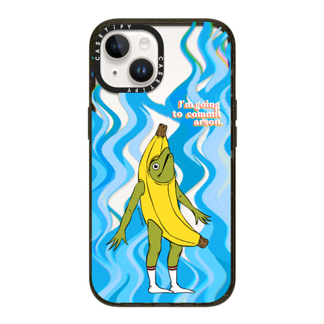 Drawinfrogs x CASETiFY iPhone 14 ケース ブラック インパクトケース Arson Banana