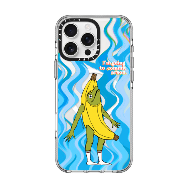 Drawinfrogs x CASETiFY iPhone 16 Pro Max ケース クリア クリア ケース MagSafe対応 Arson Banana