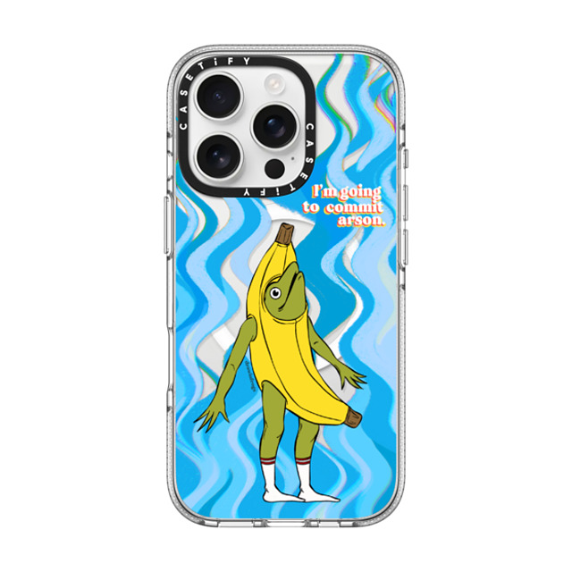 Drawinfrogs x CASETiFY iPhone 16 Pro ケース クリア クリア ケース MagSafe対応 Arson Banana