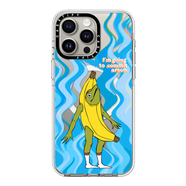 Drawinfrogs x CASETiFY iPhone 15 Pro Max ケース クリア クリア ケース MagSafe対応 Arson Banana