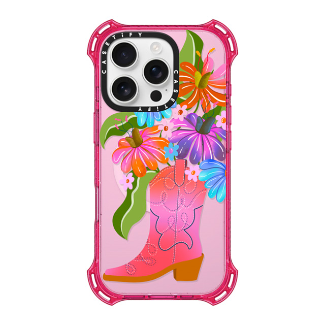 Illustrated by Charlie x CASETiFY iPhone 16 Pro Case プリムローズ ピンク バウンスケース Groovy Cowgirl by Illustrated By Charlie Illustrated by Charlie x CASETiFY iPhone 16 Pro Case プリムローズ ピンク バウンスケース Groovy Cowgirl by Illustrated By Charlie