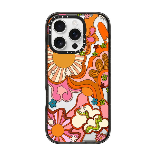 Illustrated by Charlie x CASETiFY iPhone 16 Pro Case Floral,Pattern Black Impact Case Seventies Psychedelic by Illustrated by Charlie Father's Day Illustrated by Charlie x CASETiFY iPhone 16 Pro Case Floral,Pattern Black Impact Case Seventies Psychedelic by Illustrated by Charlie Father's Day