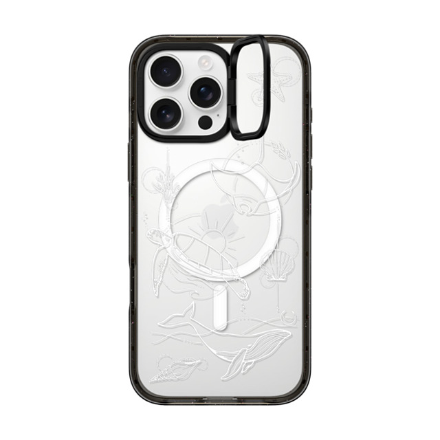 Bella Rose Art x CASETiFY iPhone 16 Pro Max Case Black インパクトリングスタンドケース MagSafe対応 Under The Sea with White Lines By Bella Rose Art Father's Day Bella Rose Art x CASETiFY iPhone 16 Pro Max Case Black インパクトリングスタンドケース MagSafe対応 Under The Sea with White Lines By Bella Rose Art Father's Day