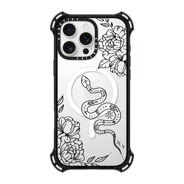 Bella Rose Art x CASETiFY iPhone 16 Pro Max Case Black バウンスケース Serpent by Bella Rose Art Bella Rose Art x CASETiFY iPhone 16 Pro Max Case Black バウンスケース Serpent by Bella Rose Art