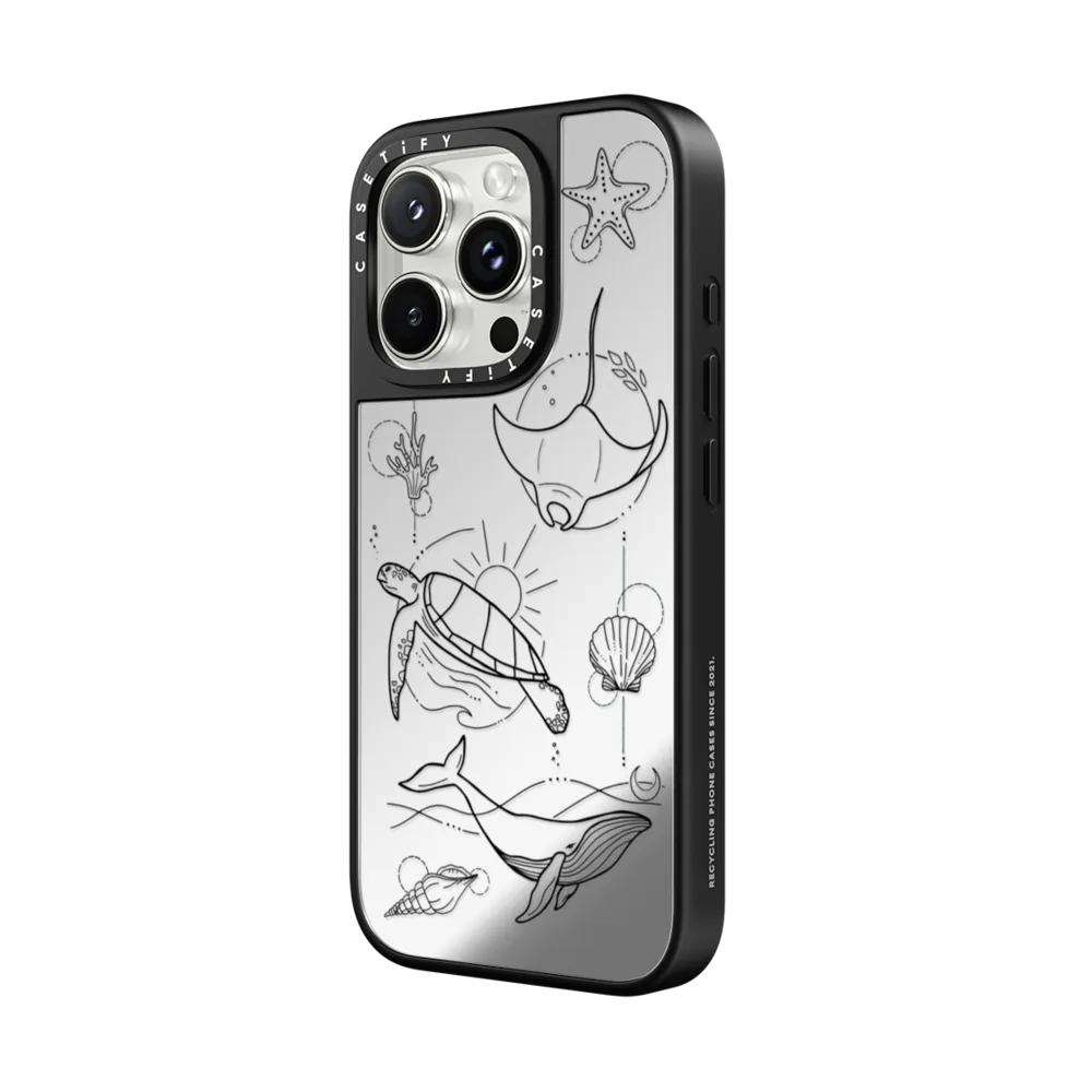Mirror iPhone 16 Pro Max Case MagSafe Compatible - Under The Sea by Bella Rose Art
