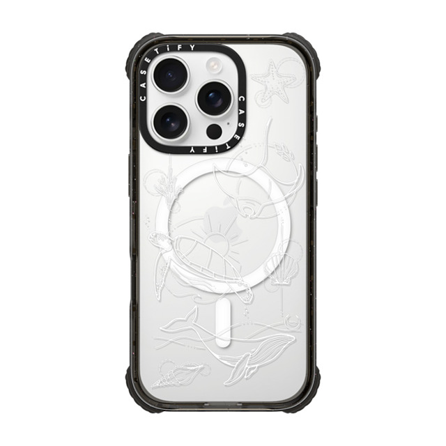 Bella Rose Art x CASETiFY iPhone 16 Pro Case Black ウルトラ インパクトケース MagSafe 対応 Under The Sea with White Lines By Bella Rose Art Father's Day Bella Rose Art x CASETiFY iPhone 16 Pro Case Black ウルトラ インパクトケース MagSafe 対応 Under The Sea with White Lines By Bella Rose Art Father's Day