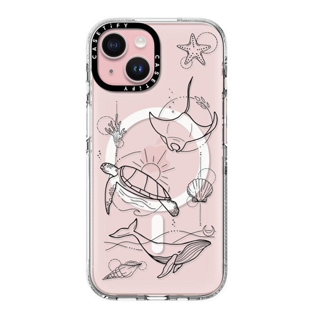 Bella Rose Art x CASETiFY iPhone 15 ケース クリア クリア ケース MagSafe対応 Under The Sea by Bella Rose Art Back to School Bella Rose Art x CASETiFY iPhone 15 ケース クリア クリア ケース MagSafe対応 Under The Sea by Bella Rose Art Back to School