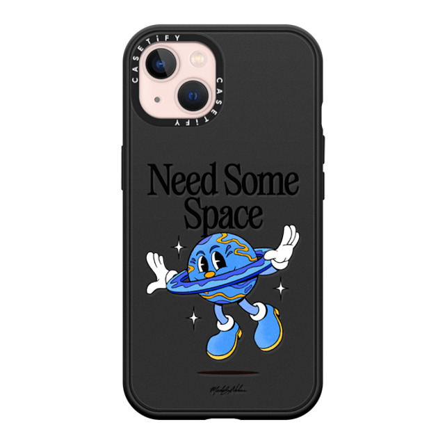 Made by Nelson x CASETiFY iPhone 13 ケース マットブラック インパクトケース MagSafe対応 Need Some Space Clear by Made By Nelson