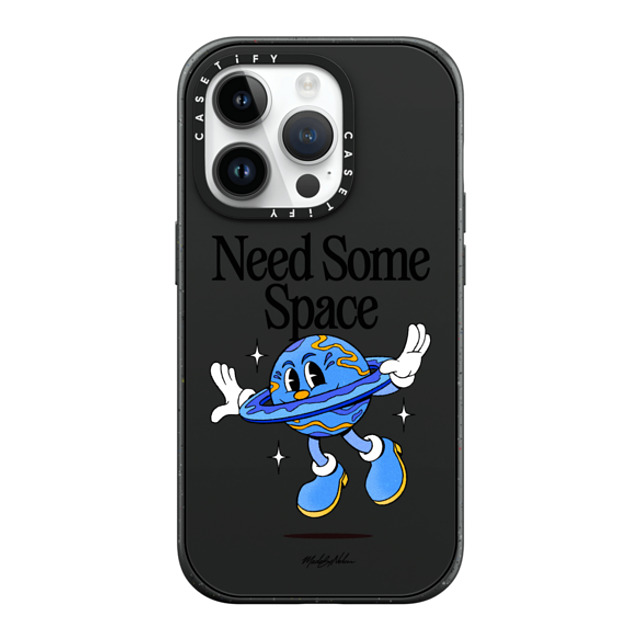 Made by Nelson x CASETiFY iPhone 14 Pro ケース マットブラック インパクトケース MagSafe対応 Need Some Space Clear by Made By Nelson