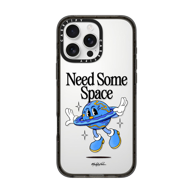 Made by Nelson x CASETiFY iPhone 16 Pro Max ケース ブラック インパクトケース Need Some Space Clear by Made By Nelson