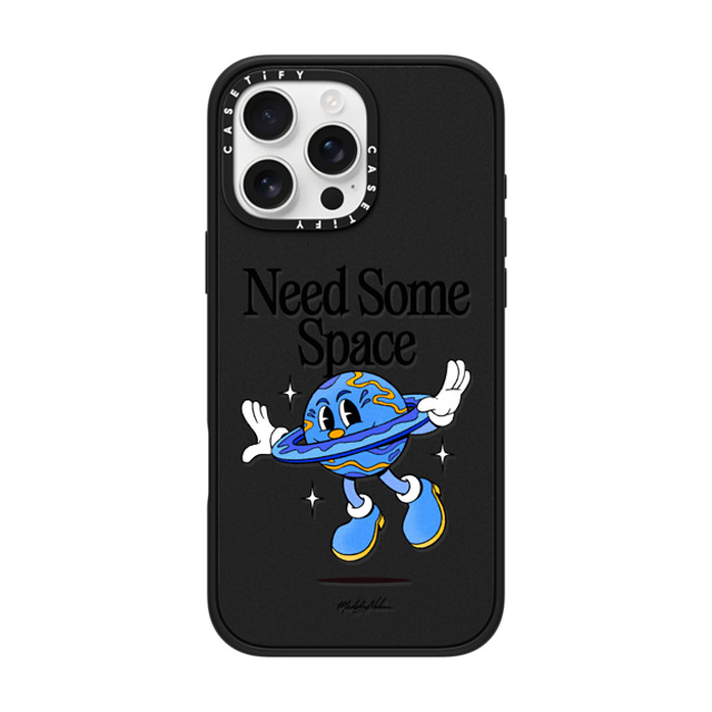 Made by Nelson x CASETiFY iPhone 16 Pro Max ケース マットブラック インパクトケース Need Some Space Clear by Made By Nelson