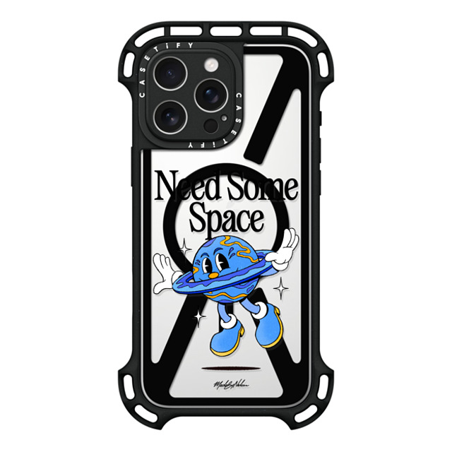 Made by Nelson x CASETiFY iPhone 16 Pro Max ケース ブラック ウルトラ バウンスケース MagSafe対応 Need Some Space Clear by Made By Nelson