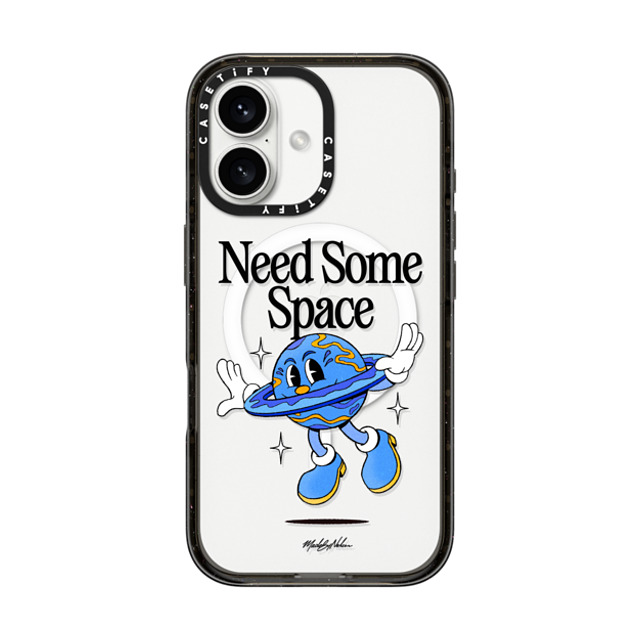 Made by Nelson x CASETiFY iPhone 16 ケース ブラック インパクトケース MagSafe対応 Need Some Space Clear by Made By Nelson