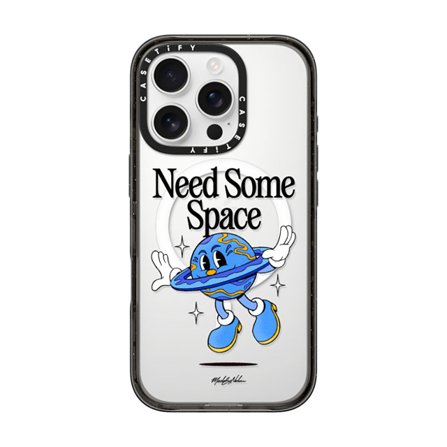 Made by Nelson x CASETiFY iPhone 16 Pro ケース ブラック インパクトケース MagSafe対応 Need Some Space Clear by Made By Nelson