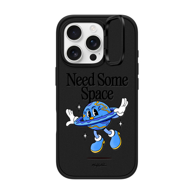 Made by Nelson x CASETiFY iPhone 16 Pro ケース マットブラック インパクトリングスタンドケース MagSafe対応 Need Some Space Clear by Made By Nelson