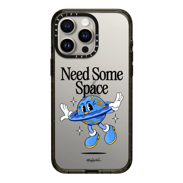 Made by Nelson x CASETiFY iPhone 15 Pro Max ケース ブラック インパクトケース Need Some Space Clear by Made By Nelson