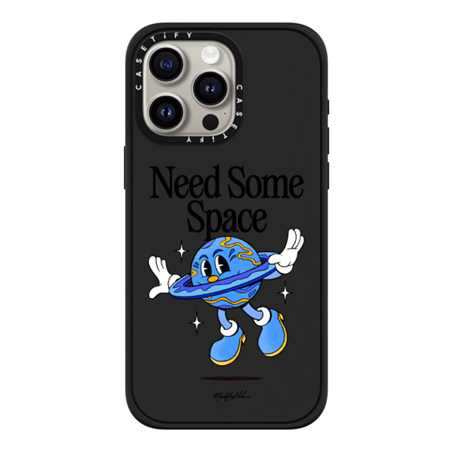 Made by Nelson x CASETiFY iPhone 15 Pro Max ケース マットブラック インパクトケース MagSafe対応 Need Some Space Clear by Made By Nelson