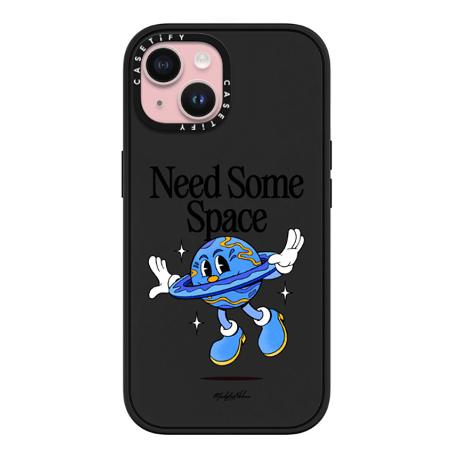 Made by Nelson x CASETiFY iPhone 15 ケース マットブラック インパクトケース MagSafe対応 Need Some Space Clear by Made By Nelson