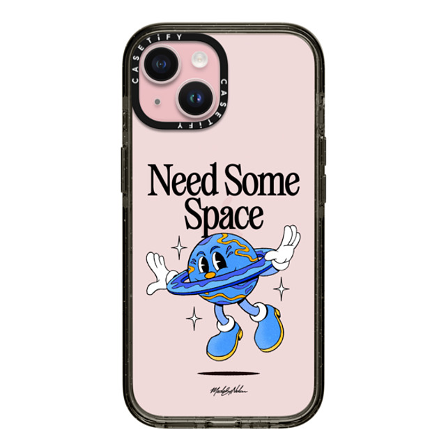 Made by Nelson x CASETiFY iPhone 15 ケース ブラック インパクトケース Need Some Space Clear by Made By Nelson