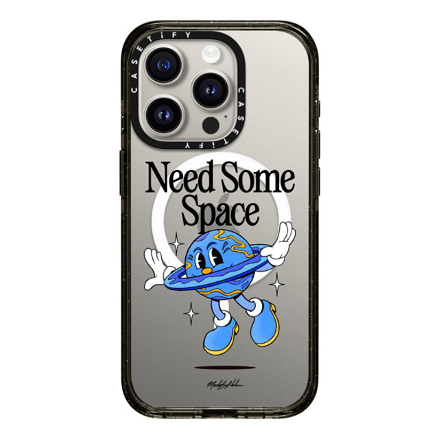 Made by Nelson x CASETiFY iPhone 15 Pro ケース ブラック インパクトケース MagSafe対応 Need Some Space Clear by Made By Nelson