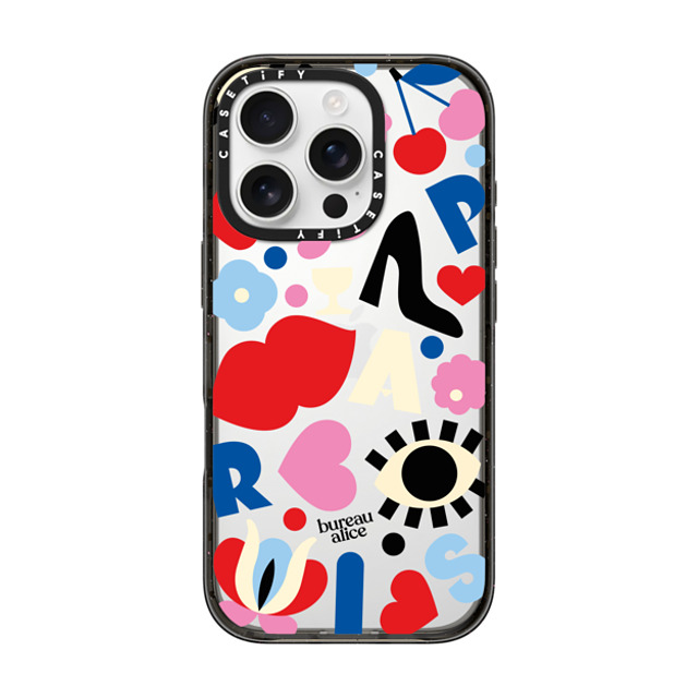 CASETiFY iPhone 16 Pro ケース ブラック インパクトケース Alice Bureau - Stickers alice hoffmann Back to School CASETiFY iPhone 16 Pro ケース ブラック インパクトケース Alice Bureau - Stickers alice hoffmann Back to School