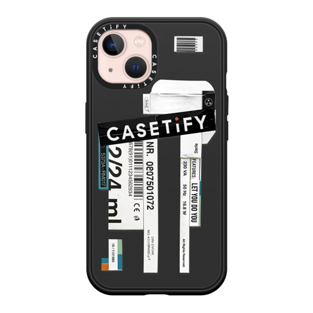 Kunel Gaur x CASETiFY iPhone 13 ケース マットブラック インパクトケース MagSafe対応 Casetify