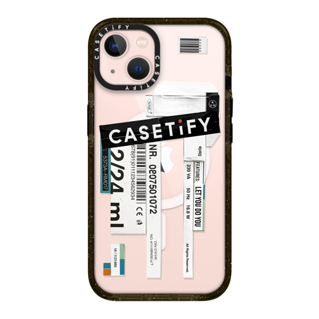 Kunel Gaur x CASETiFY iPhone 13 ケース ブラック インパクトケース MagSafe対応 Casetify