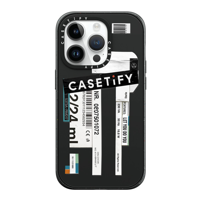 Kunel Gaur x CASETiFY iPhone 14 Pro ケース マットブラック インパクトケース MagSafe対応 Casetify