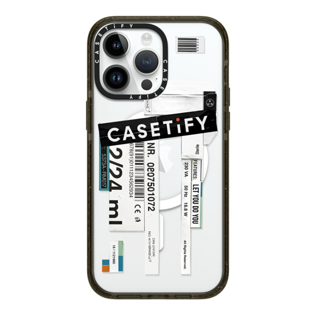 Kunel Gaur x CASETiFY iPhone 14 Pro Max ケース ブラック インパクトケース MagSafe対応 Casetify