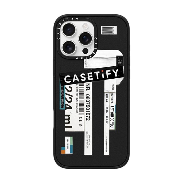 Kunel Gaur x CASETiFY iPhone 16 Pro Max ケース マットブラック インパクトケース MagSafe対応 Casetify