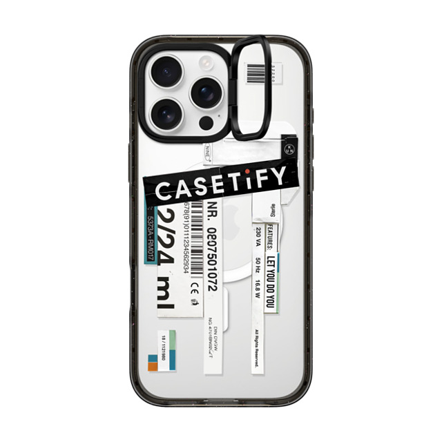 Kunel Gaur x CASETiFY iPhone 16 Pro Max ケース ブラック インパクトリングスタンドケース MagSafe対応 Casetify