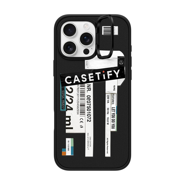 Kunel Gaur x CASETiFY iPhone 16 Pro Max ケース マットブラック インパクトリングスタンドケース MagSafe対応 Casetify