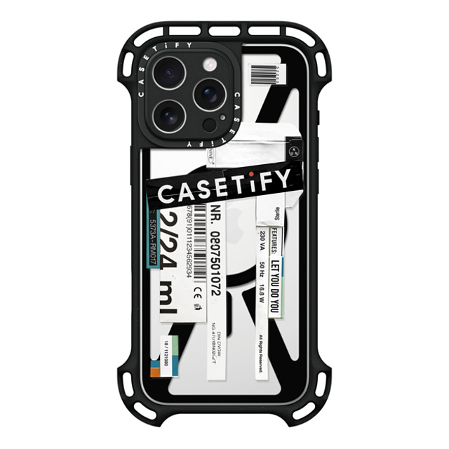 Kunel Gaur x CASETiFY iPhone 16 Pro Max ケース ブラック ウルトラ バウンスケース MagSafe対応 Casetify