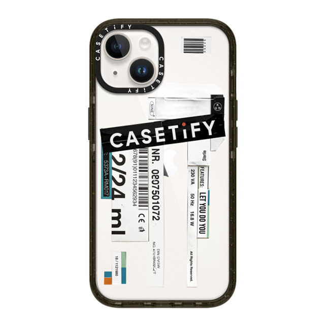 Kunel Gaur x CASETiFY iPhone 14 ケース ブラック インパクトケース CASETiFY