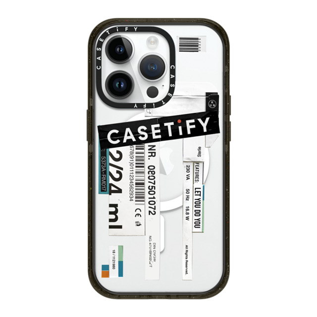 Kunel Gaur x CASETiFY iPhone 14 Pro ケース ブラック インパクトケース MagSafe対応 CASETiFY